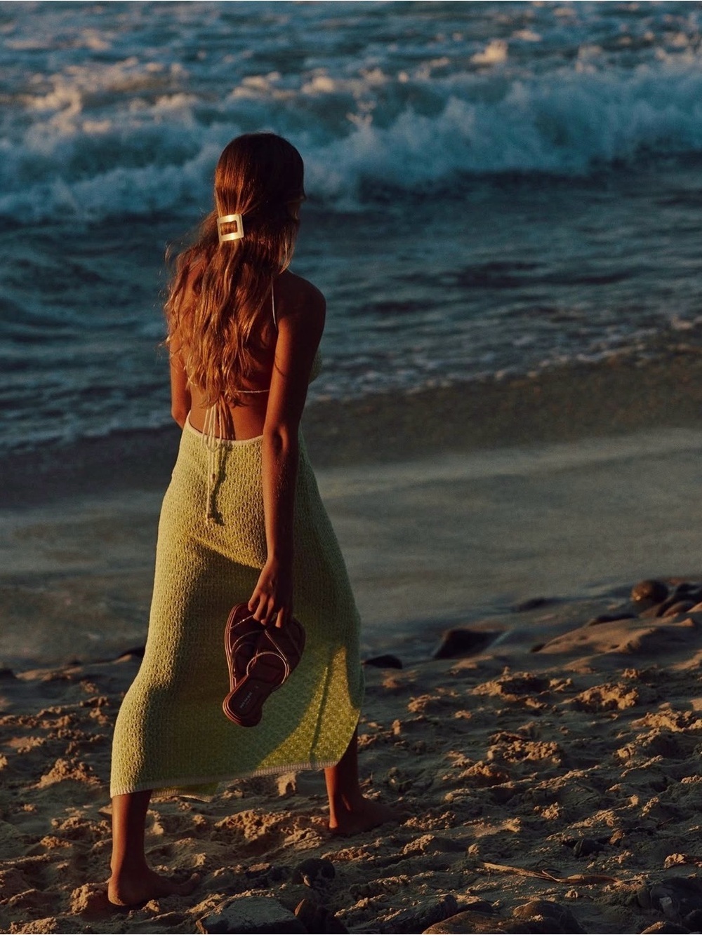 NWOT FREE PEOPLE Mindy Backless Sweater Midi Dress 🥥🌴 - Picture 5 of 6